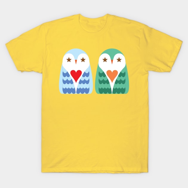 The Love Owls T-Shirt by littleoddforest